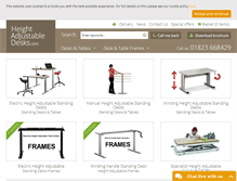 Tablet Screenshot of heightadjustabledesks.com